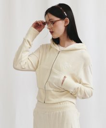 RCC Velour Hoodie Zipup [CREAM]