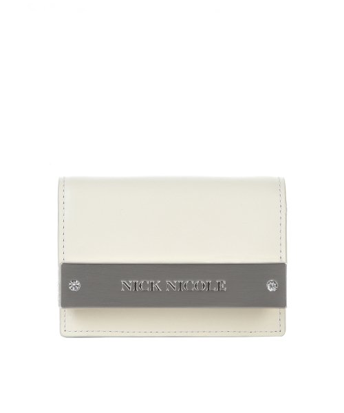 닉앤니콜 CRYSTAL ACCORDION WALLET_CREAM