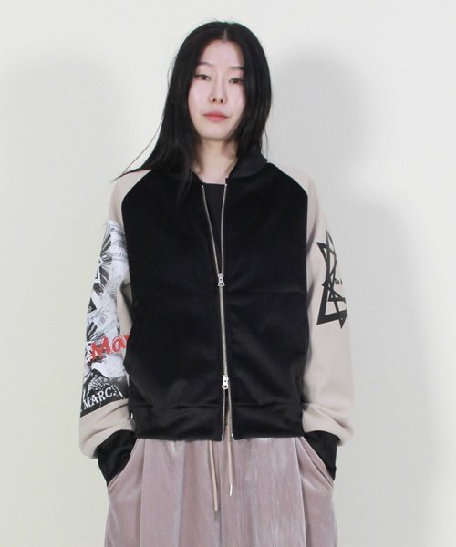 Вельветовая байкерская куртка в стиле стритвир Beige & Black