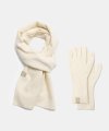 premium muffler gloves set (M024_ivory)