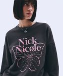 BUTTERFLY SIGNATURE SWEATSHIRT_CHARCOAL PINK