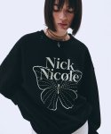 닉앤니콜(NICK&NICOLE) BUTTERFLY SIGNATURE SWEATSHIRT_BLACK CREAM