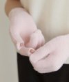 hairy finger hole gloves (G008_light pink)