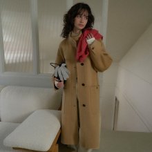 Handmade high neck wool coat