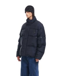 MOLDY DYED PUFFER JACKET BLUE