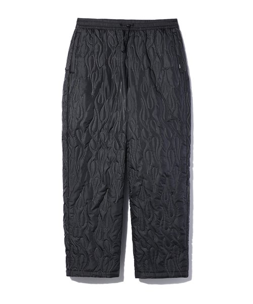 FLAME QUILTING PANTS BLACK