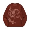 Pegasus Knit Pullover/Rust
