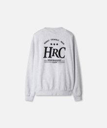 남여공용 세미오버핏 HRC 로고 기모 스웨트셔츠 라이트그레이 JHTDW23201WHX