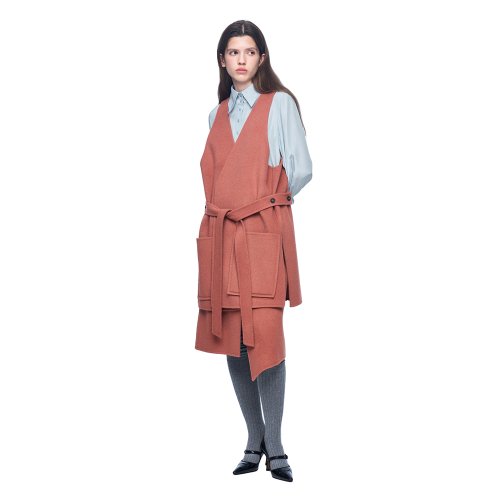 BJORN VEST DUSTY DARK ROSE