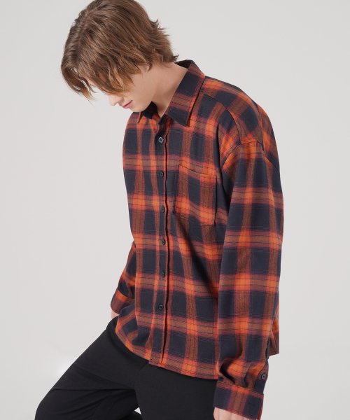 Black and orange store dress shirt