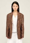 Muse Faux Leather Jacket Brown