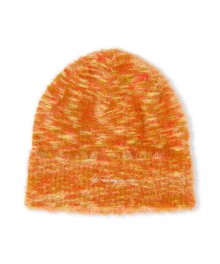 Hairy Knit Beanie Orange