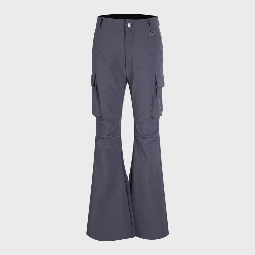 CARGO SLIM BOOTS-CUT PANTS CHARCOAL BP3WP008