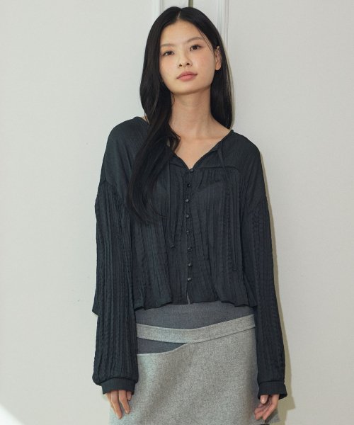 Appealing blouse (dark gray)