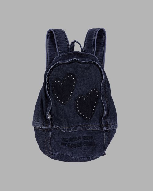 MUSINSA | THE MUSEUM VISITOR HEART STUD DENIM BACKPACK