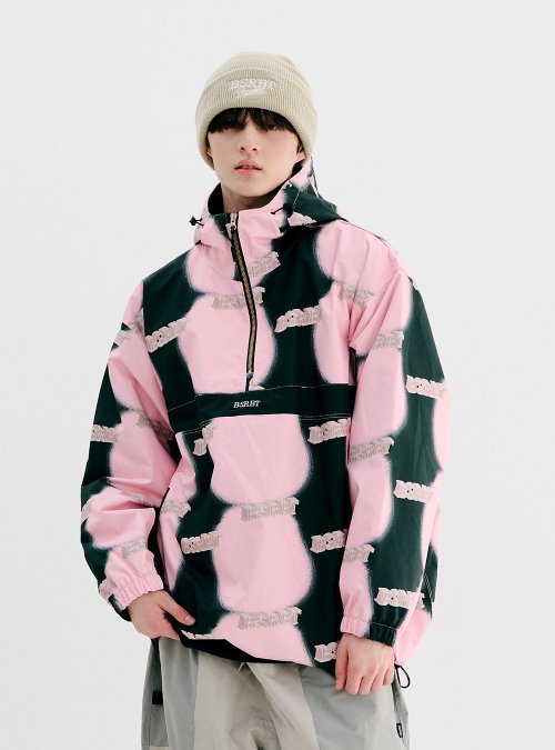 MUSINSA | BSRABBIT BDT Hooded Anorak Jacket Pink