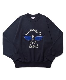 N.M.R MOTORCYCLE GRAPHIC SWEATSHIRTS NAVY