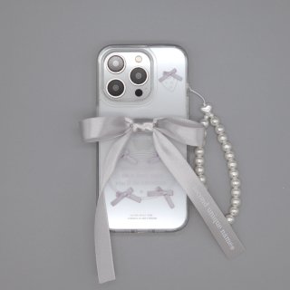 세컨드유니크네임(SECOND UNIQUE NAME) SUN CASE CLEAR BALLET RIBBON SIL...