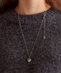 메리모티브(MERRYMOTIVE) Heart pendant combi long necklace (2colors)