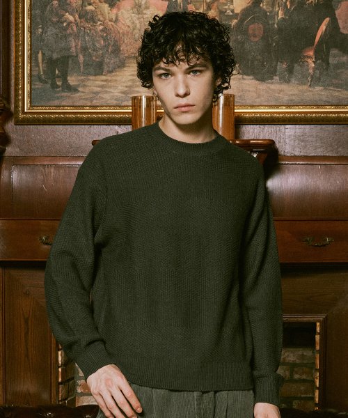 TEXTURE KNIT PULLOVER [3 COLOR]