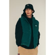 Corduroy Hooded Down Vest_G4VAW23021MIX