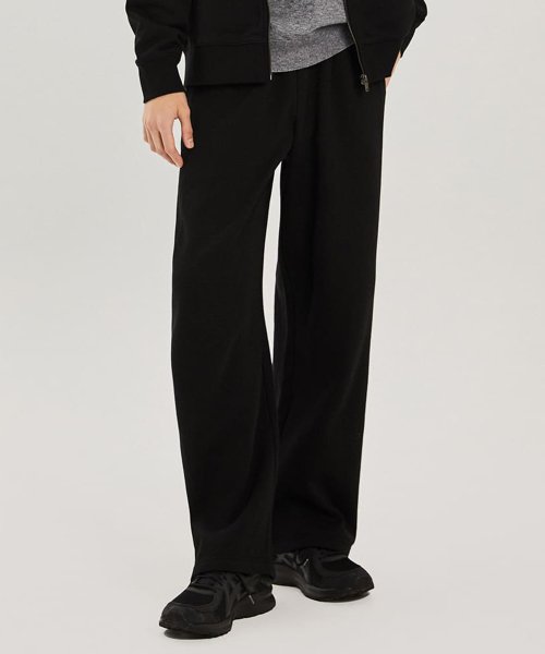 MUSINSA | AD HOC Unisex brushed wide pants (BLACK) (HZALP91-39)