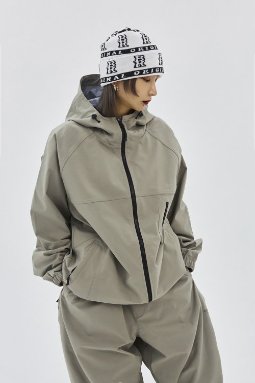 MUSINSA | BSRABBIT Work stretch 3L hooded jacket khaki