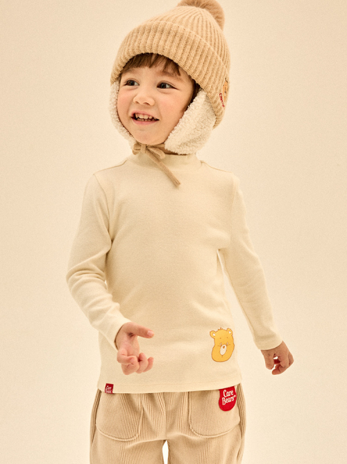 Soft peach faux fur semi-polar fleece