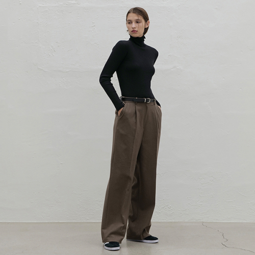 ESSENTIAL WINTER TUCK WIDE LONG PANTS(Z-PT-5465)