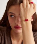 메리모티브(MERRYMOTIVE) Metallic knitted ribbon surgical bracelet (Red)