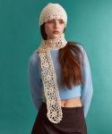 메리모티브(MERRYMOTIVE) Handmade crochet knitted scarf (Ivory)