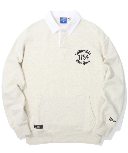 컬럼비아 유니버시티 1754 CLASSIC LOGO POCKET RUGBY SWEATSHIRTS 오트밀