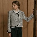 웬스데이딜라잇(WE'DEE) WD_Elegance fur-edged tweed jacket