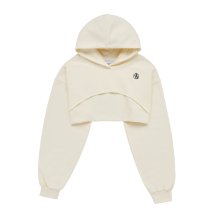 CIRCLE NEW SYMBOL LOGO BOLERO HOODIE CREAM