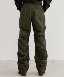 MESC wrinkled pants(khaki)