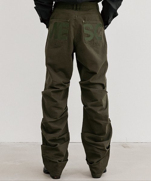 이에스씨 스튜디오(ESC STUDIO) MESC wrinkled pants(khaki
