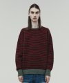 MOHAIR MULTI STRIPED SWEATER RED