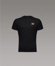 Premium Mercerize Gold/Silver Tab T-Shirts [Black/Gold]