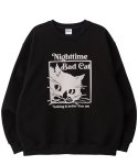 낫띵이즈베럴댄미(NOTHINGISBETTERTHANME) BAD CAT SWEATSHIRT_black