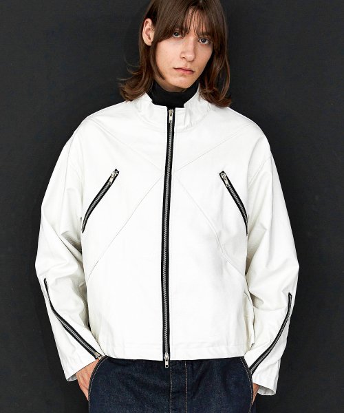 Косуха на двойной молнии White