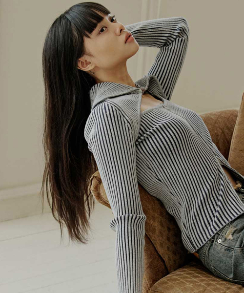 BOLERO & TANK TOP LAYERED ZIP-UP_T326OT803