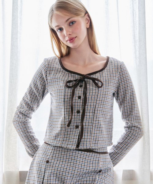 Куртка Anna с бантом [BROWN]