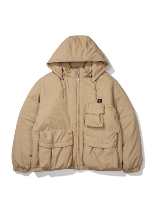 Трансформируемый пуховик Primaloft_Beige