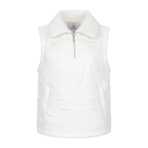 Heart Quilting Padding Vest_O/White