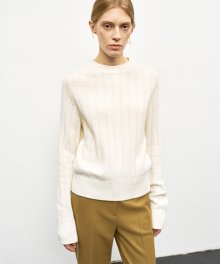 RIBBED CASHMERE SWEATER_IVORY