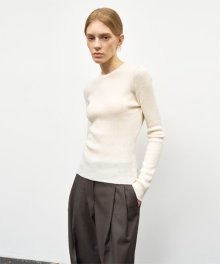 SOFT RIBBED CASHMERE SWEATER_IVORY