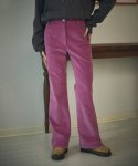 마조팩토리(MAJO FACTORY) Bailey Corduroy Boots Cut Pants [Magenta Purple]