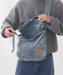 Denim Dyed Cross Bag - Indigo