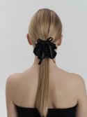 카인더베이비(KINDABABY) lace velvet ribbon scrunch - black