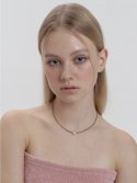 카인더베이비(KINDABABY) hematite pink pearl necklace